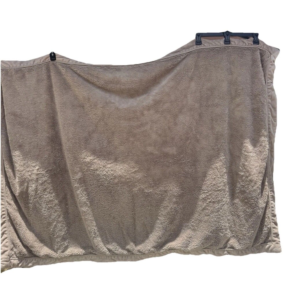 Restoration Hardware RH Faux Fur Throw Blanket Brown/ Beige 60x40